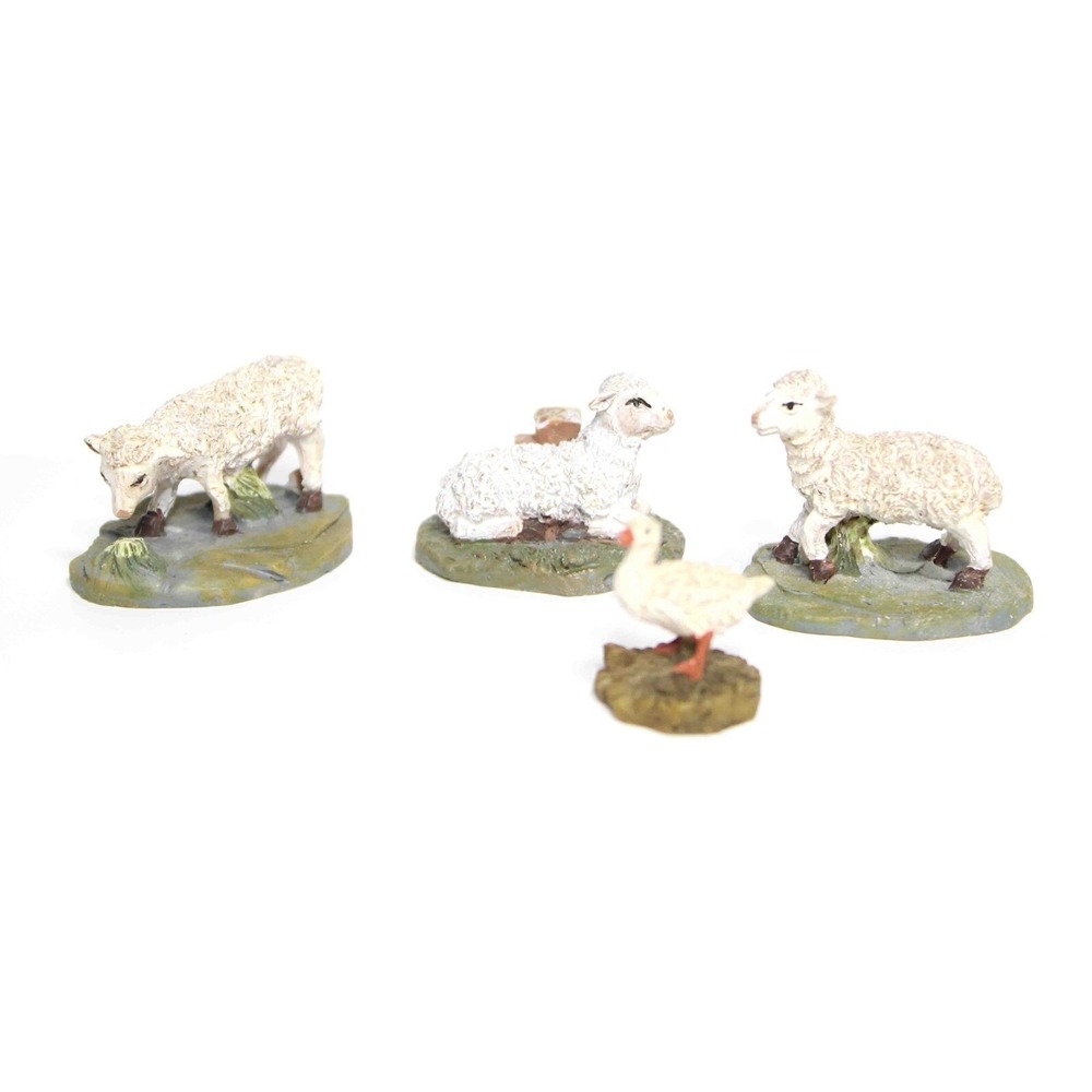 Grandeur Noel Bethlehem Nativity Set 1.25" Replacement‎ 3 Sheep 1 Duck Figurine